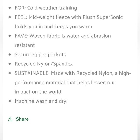 Athleta Peak Hybrid Fleece Tight Black SP - Picture 14 of 14